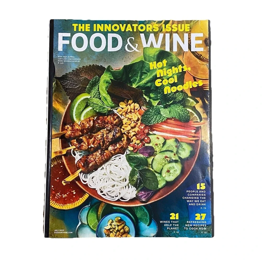 Lot of 8 Food & Wine Magazine Spring Summer 2025 Gourmet Cooking Recipe